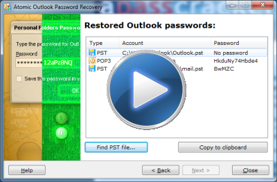 how to crack lost outlook passwords. video