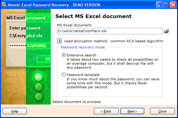 Atomic Excel Password Recovery