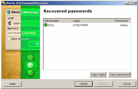 ICQ password restore