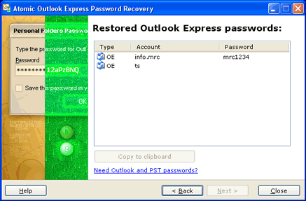 Atomic Outlook Express Password Cracker