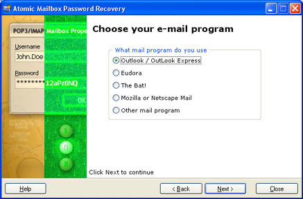 Atomic Mailbox Password Cracker screenshot