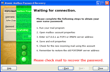 Atomic Mailbox Password Cracker screenshot