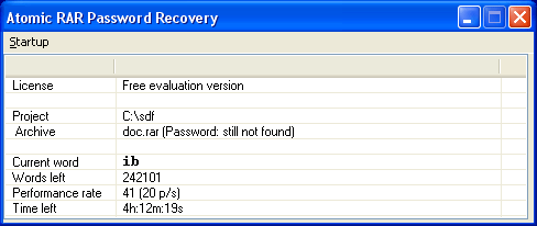 Recovering the password